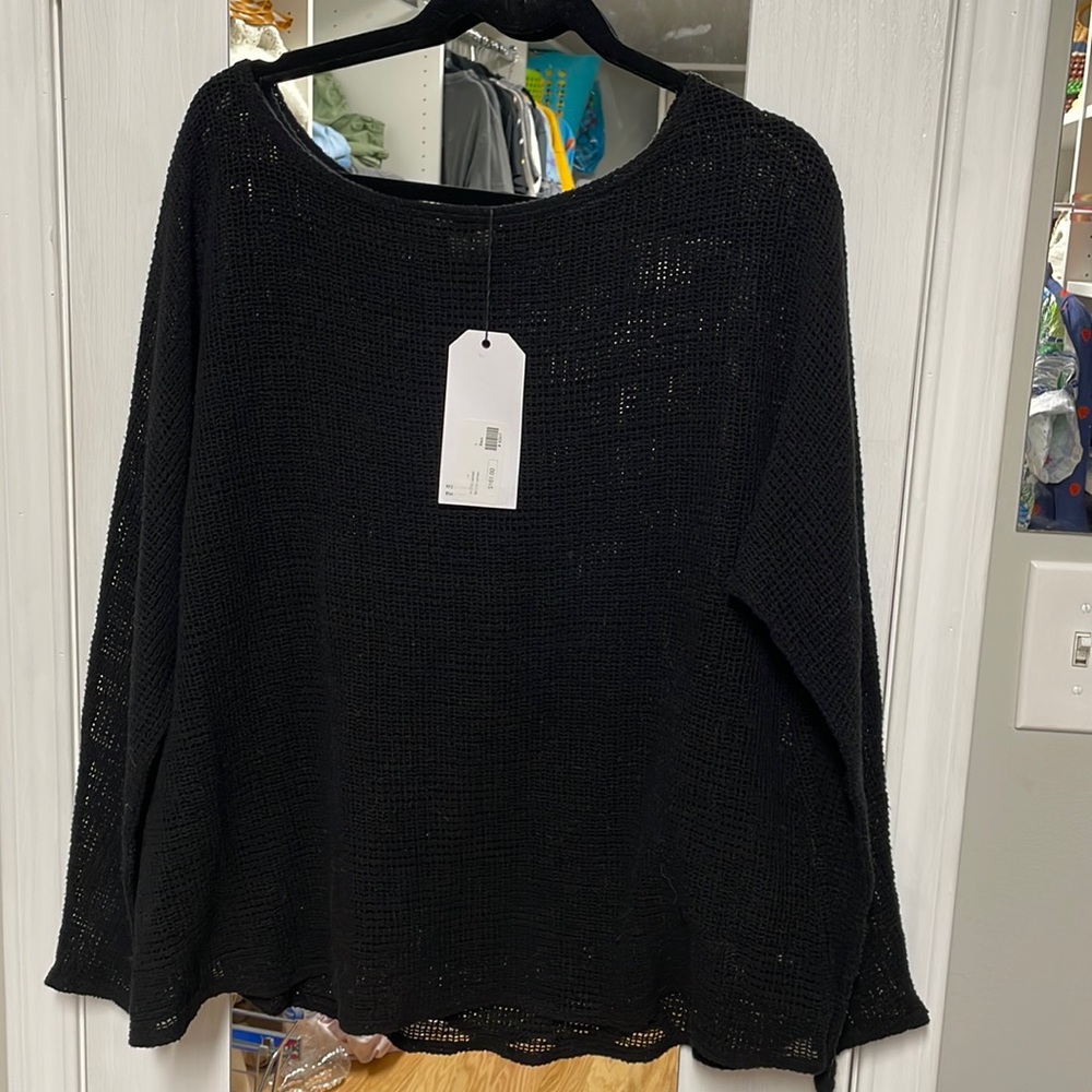 Cynthia Ashby NWT cotton mesh top